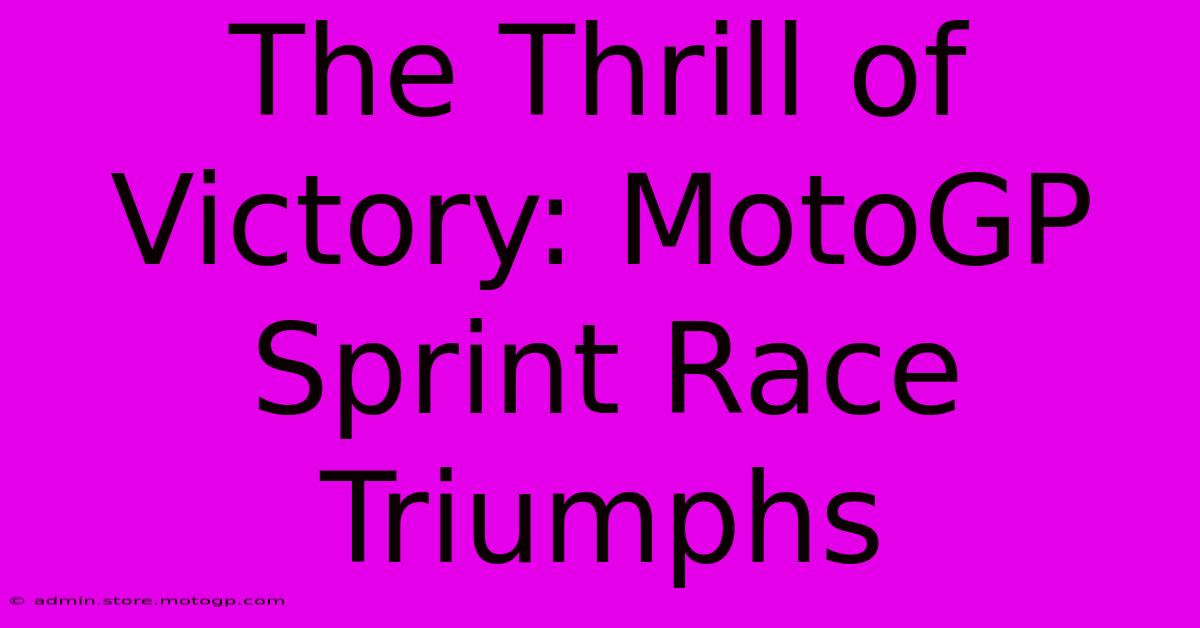 The Thrill Of Victory: MotoGP Sprint Race Triumphs