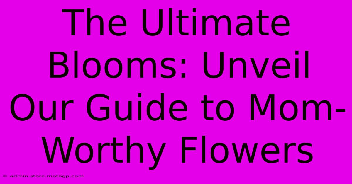 The Ultimate Blooms: Unveil Our Guide To Mom-Worthy Flowers