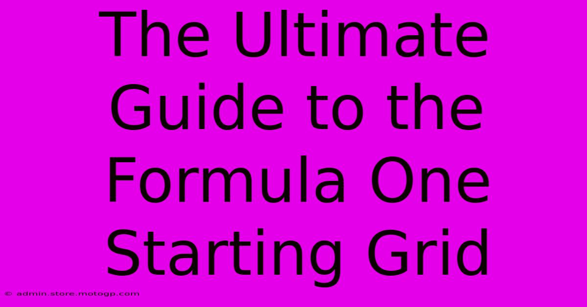 The Ultimate Guide To The Formula One Starting Grid