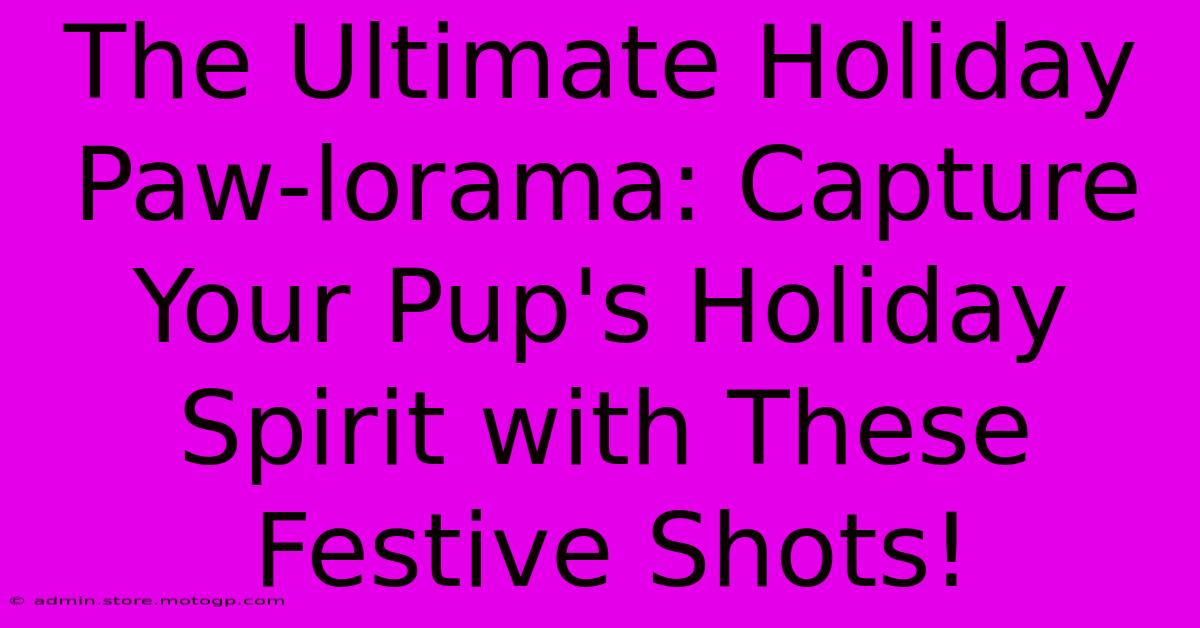 The Ultimate Holiday Paw-lorama: Capture Your Pup's Holiday Spirit With These Festive Shots!