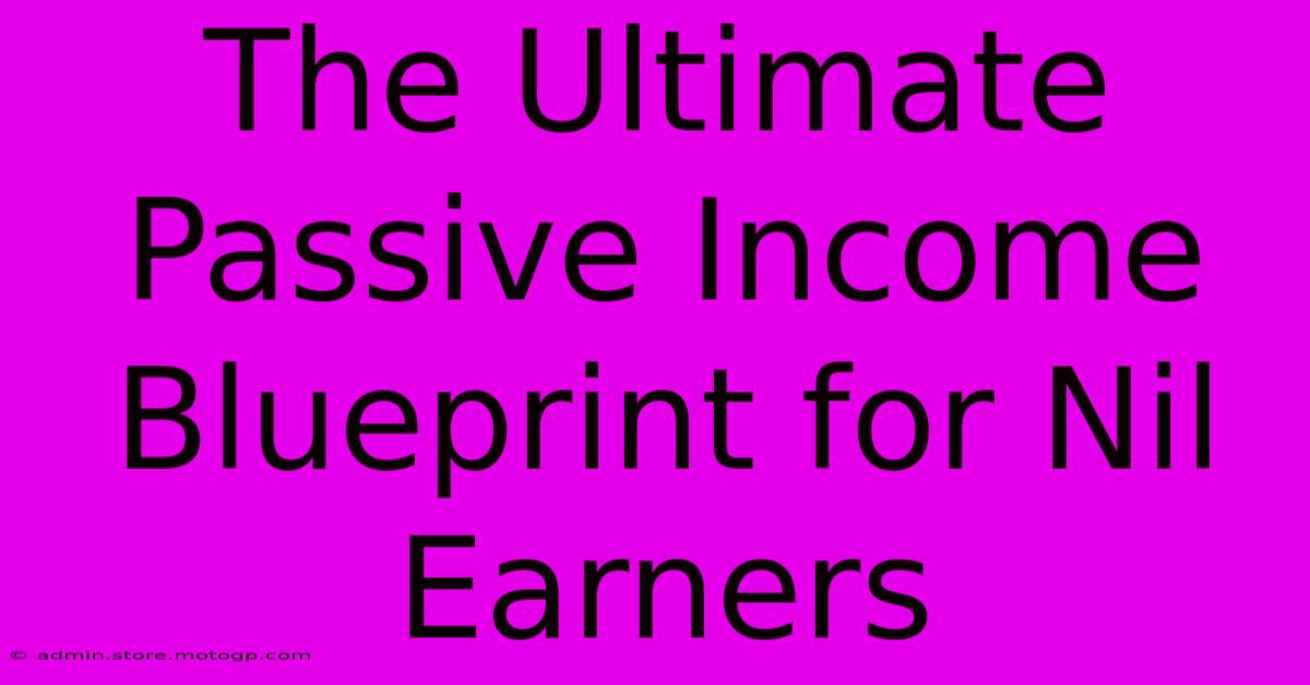 The Ultimate Passive Income Blueprint For Nil Earners