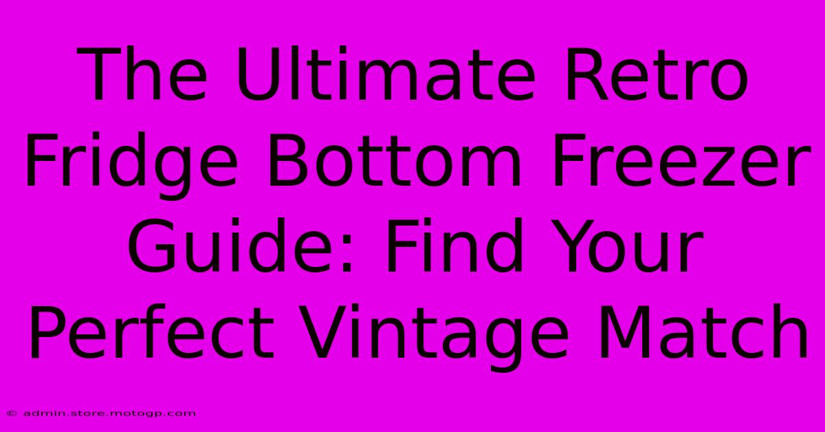 The Ultimate Retro Fridge Bottom Freezer Guide: Find Your Perfect Vintage Match