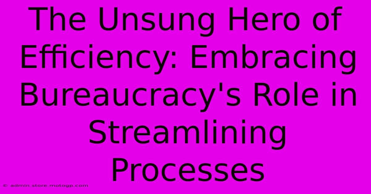 The Unsung Hero Of Efficiency: Embracing Bureaucracy's Role In Streamlining Processes