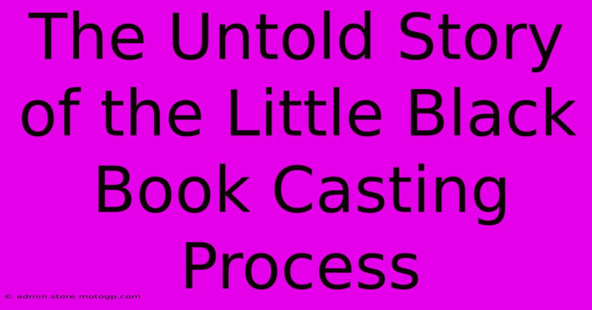 The Untold Story Of The Little Black Book Casting Process