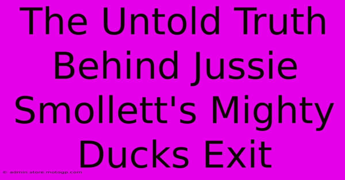 The Untold Truth Behind Jussie Smollett's Mighty Ducks Exit