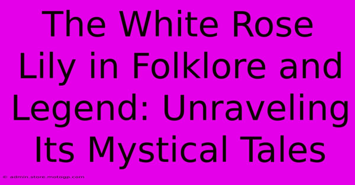 The White Rose Lily In Folklore And Legend: Unraveling Its Mystical Tales