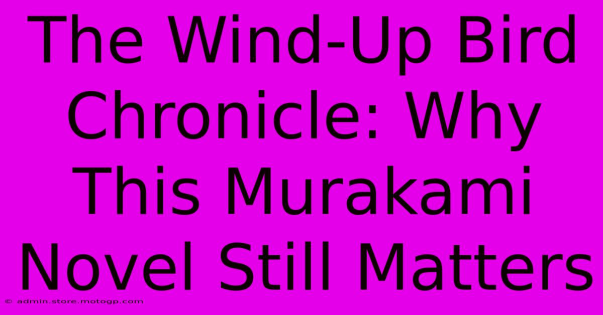 The Wind-Up Bird Chronicle: Why This Murakami Novel Still Matters