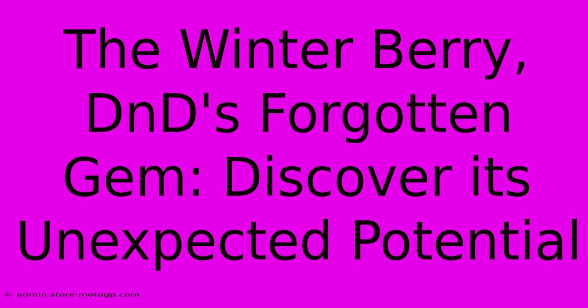 The Winter Berry, DnD's Forgotten Gem: Discover Its Unexpected Potential