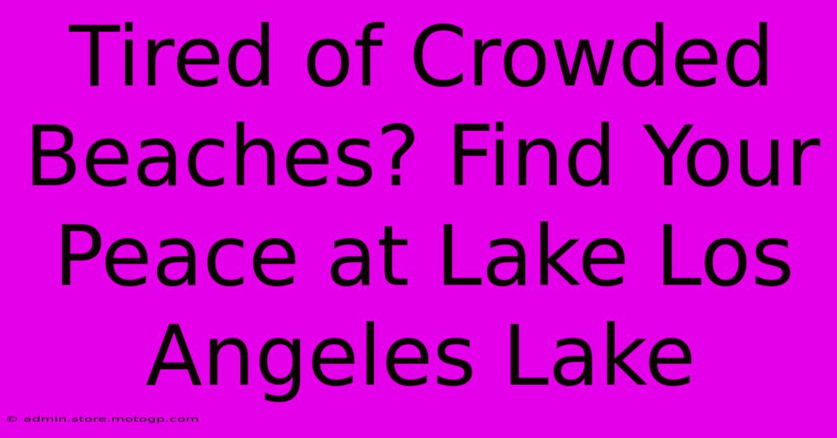 Tired Of Crowded Beaches? Find Your Peace At Lake Los Angeles Lake