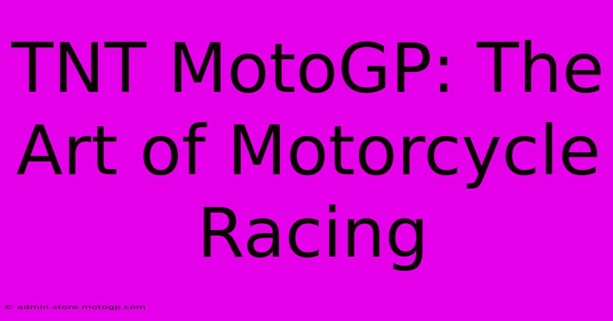 TNT MotoGP: The Art Of Motorcycle Racing