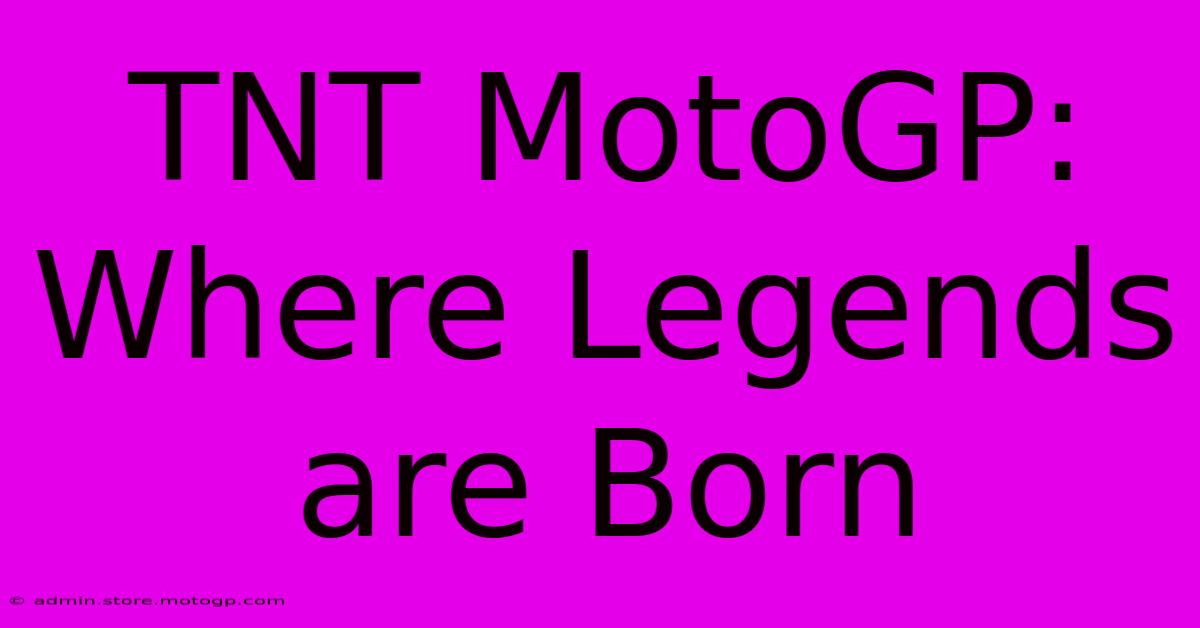 TNT MotoGP: Where Legends Are Born