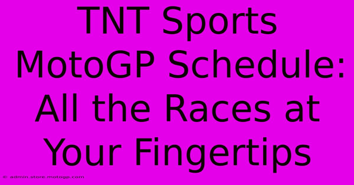 TNT Sports MotoGP Schedule: All The Races At Your Fingertips