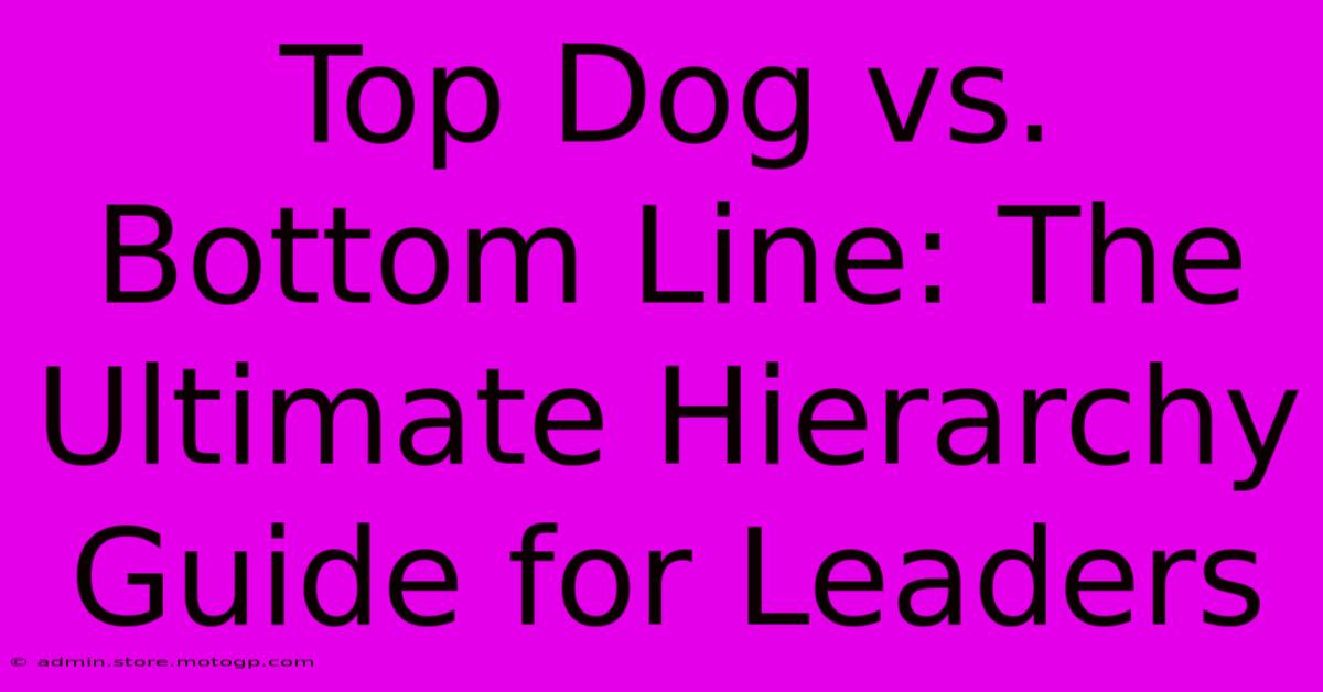 Top Dog Vs. Bottom Line: The Ultimate Hierarchy Guide For Leaders