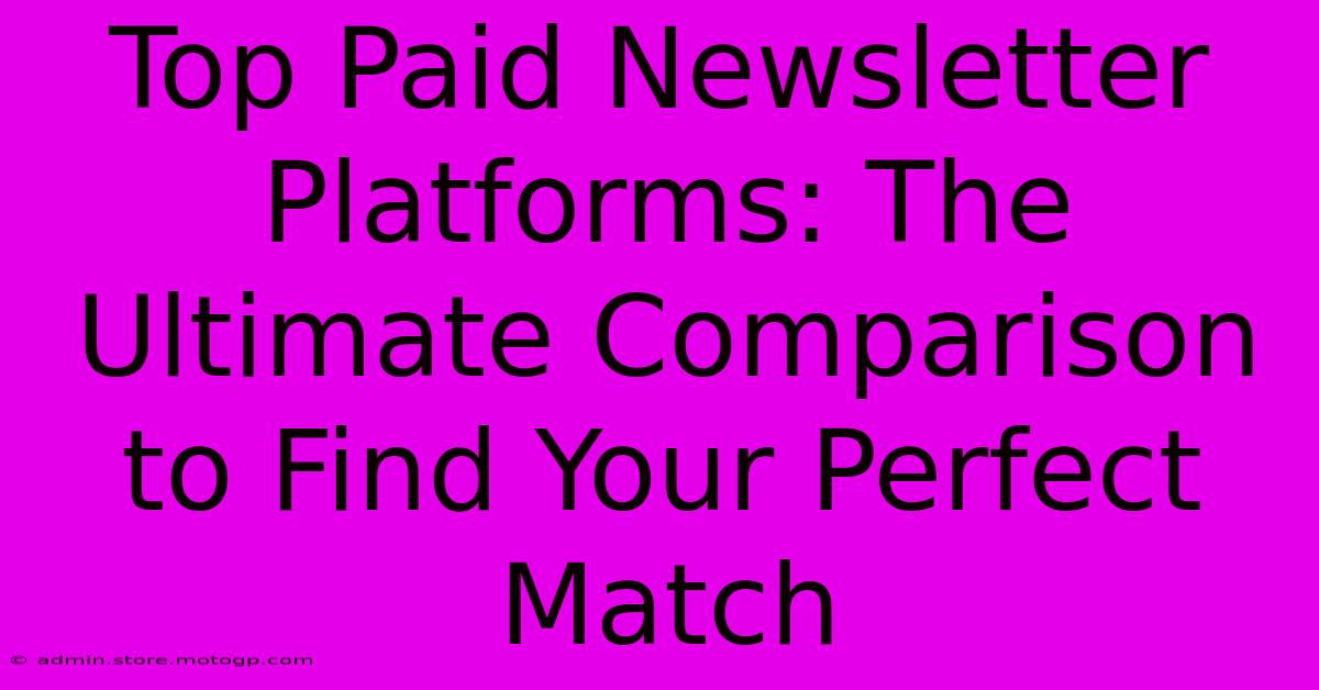 Top Paid Newsletter Platforms: The Ultimate Comparison To Find Your Perfect Match