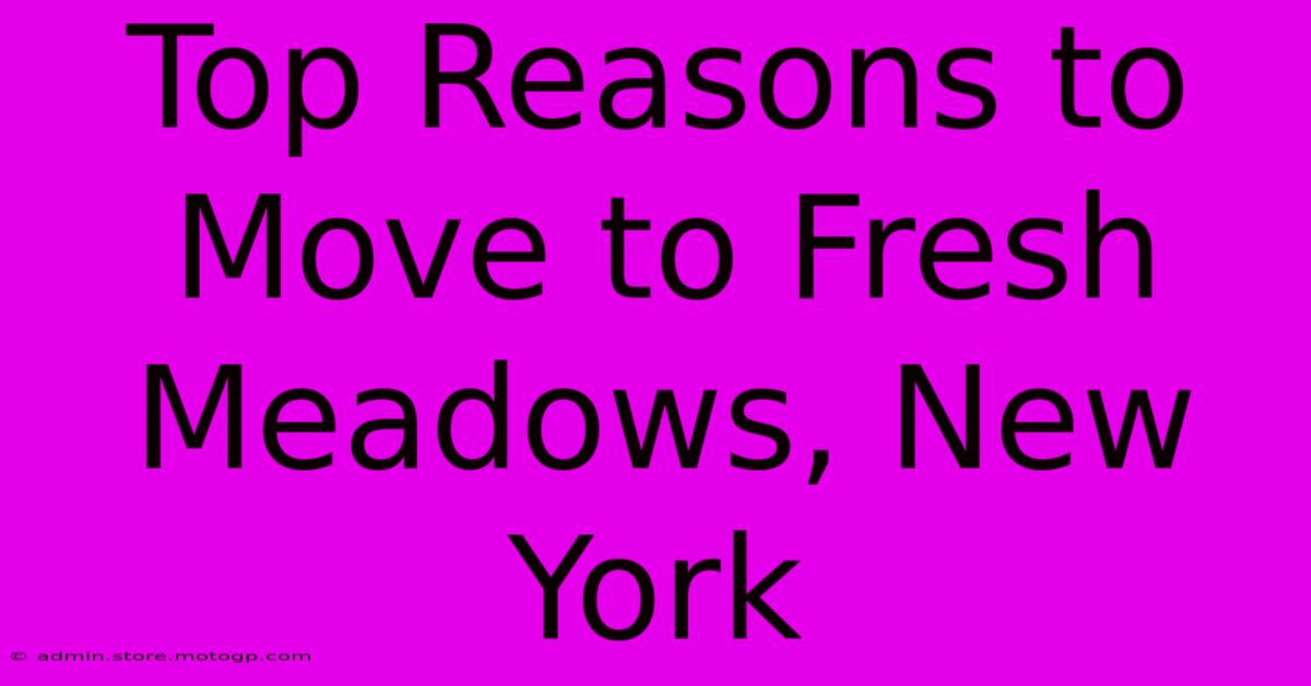 Top Reasons To Move To Fresh Meadows, New York