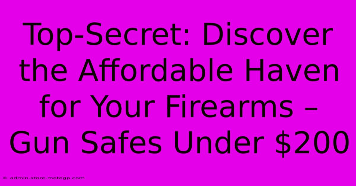 Top-Secret: Discover The Affordable Haven For Your Firearms – Gun Safes Under $200