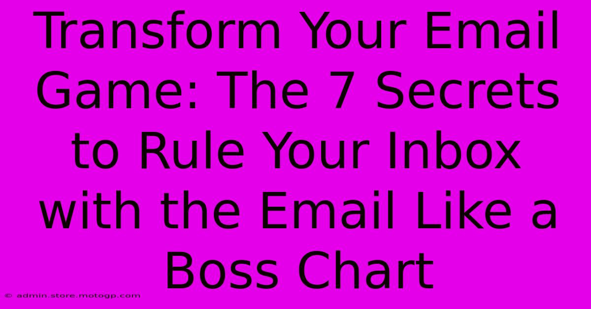 Transform Your Email Game: The 7 Secrets To Rule Your Inbox With The Email Like A Boss Chart