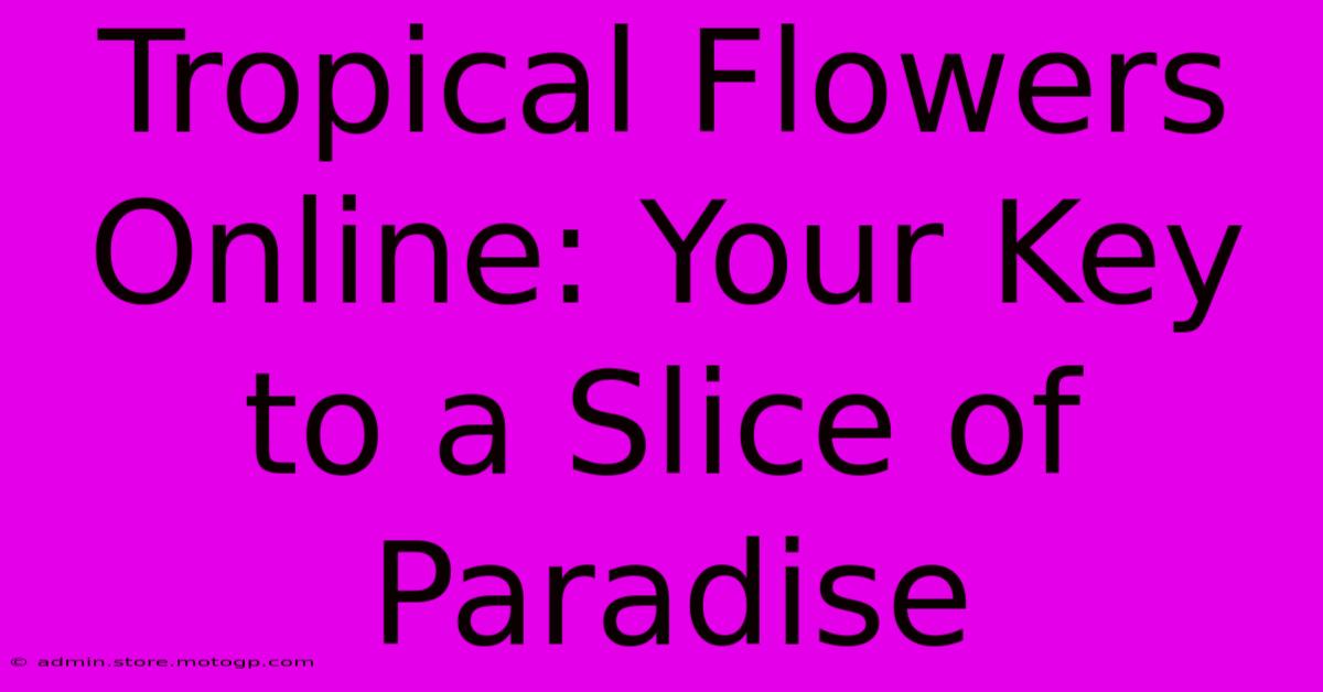 Tropical Flowers Online: Your Key To A Slice Of Paradise