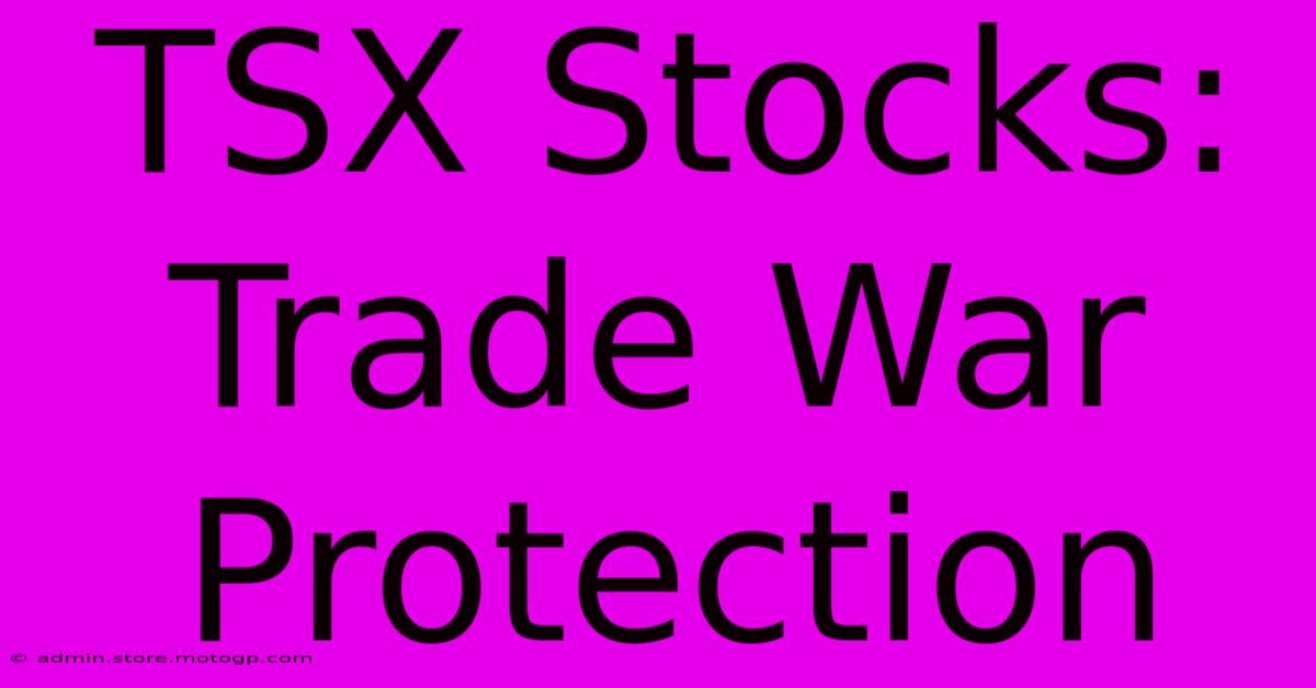 TSX Stocks: Trade War Protection