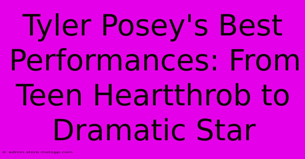 Tyler Posey's Best Performances: From Teen Heartthrob To Dramatic Star