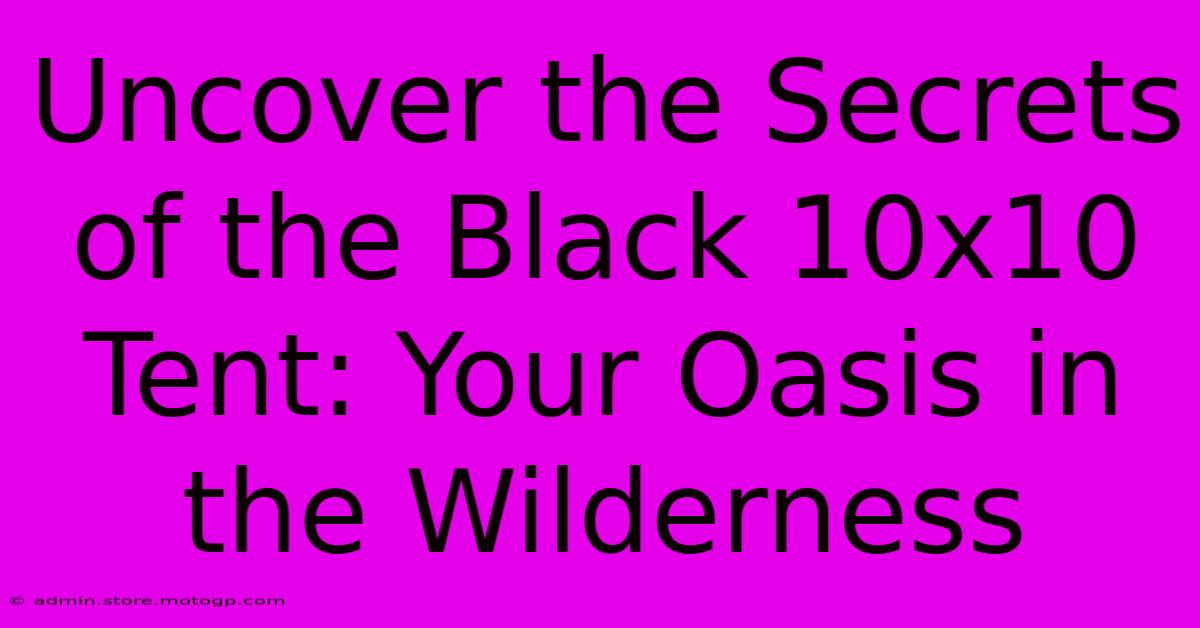 Uncover The Secrets Of The Black 10x10 Tent: Your Oasis In The Wilderness