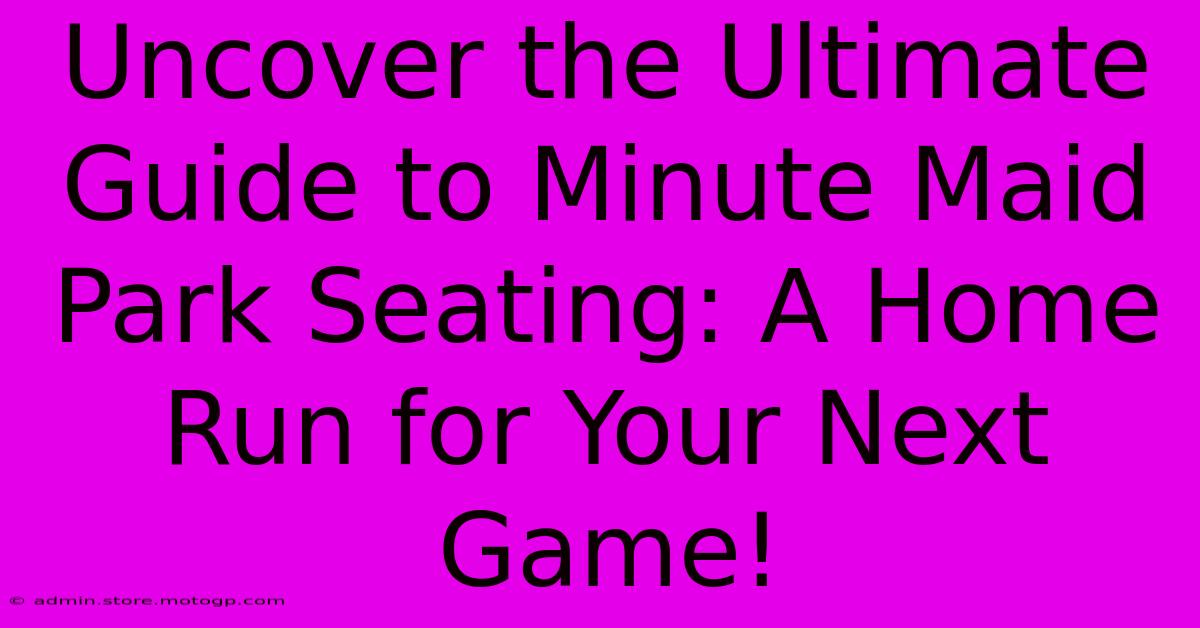 Uncover The Ultimate Guide To Minute Maid Park Seating: A Home Run For Your Next Game!