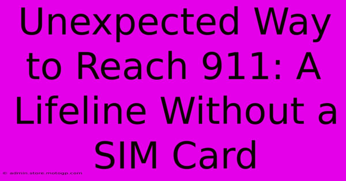 Unexpected Way To Reach 911: A Lifeline Without A SIM Card