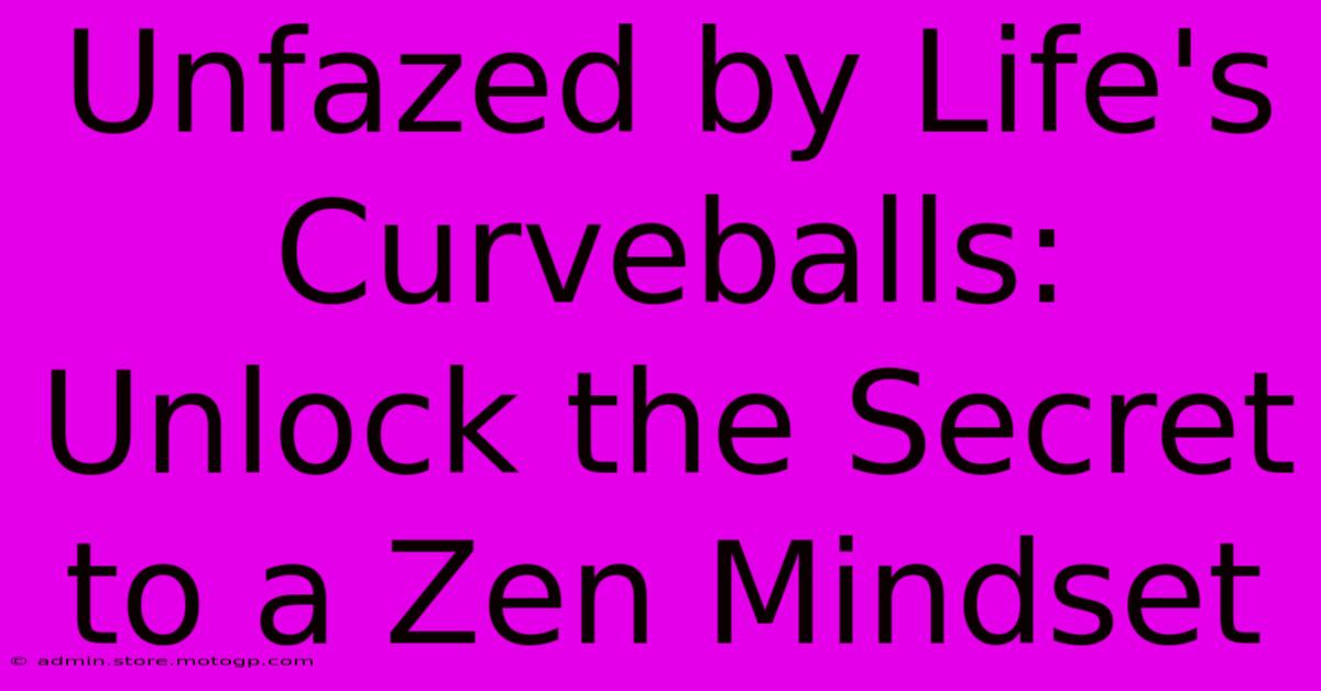 Unfazed By Life's Curveballs: Unlock The Secret To A Zen Mindset