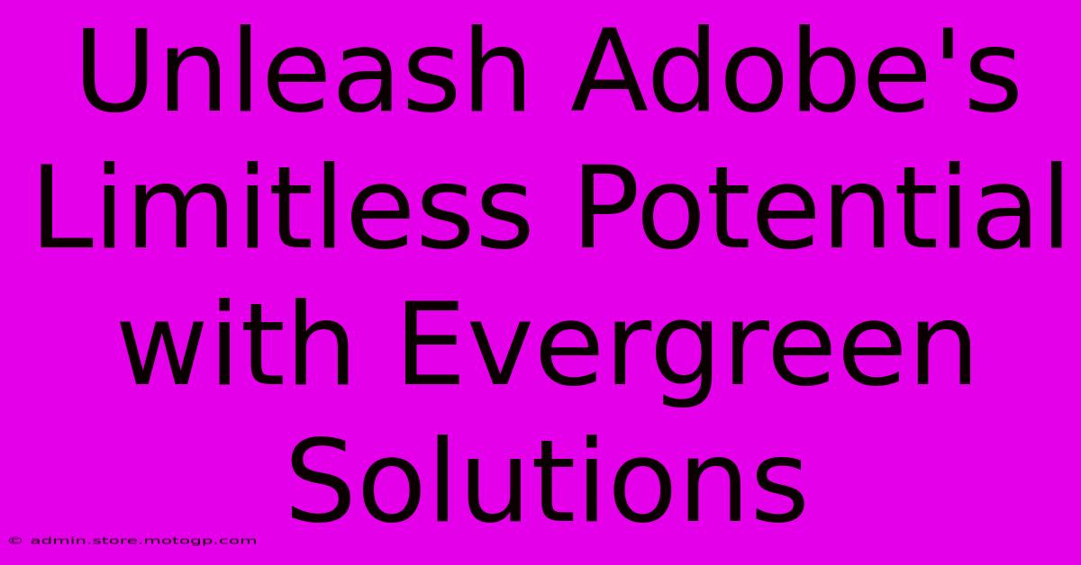 Unleash Adobe's Limitless Potential With Evergreen Solutions