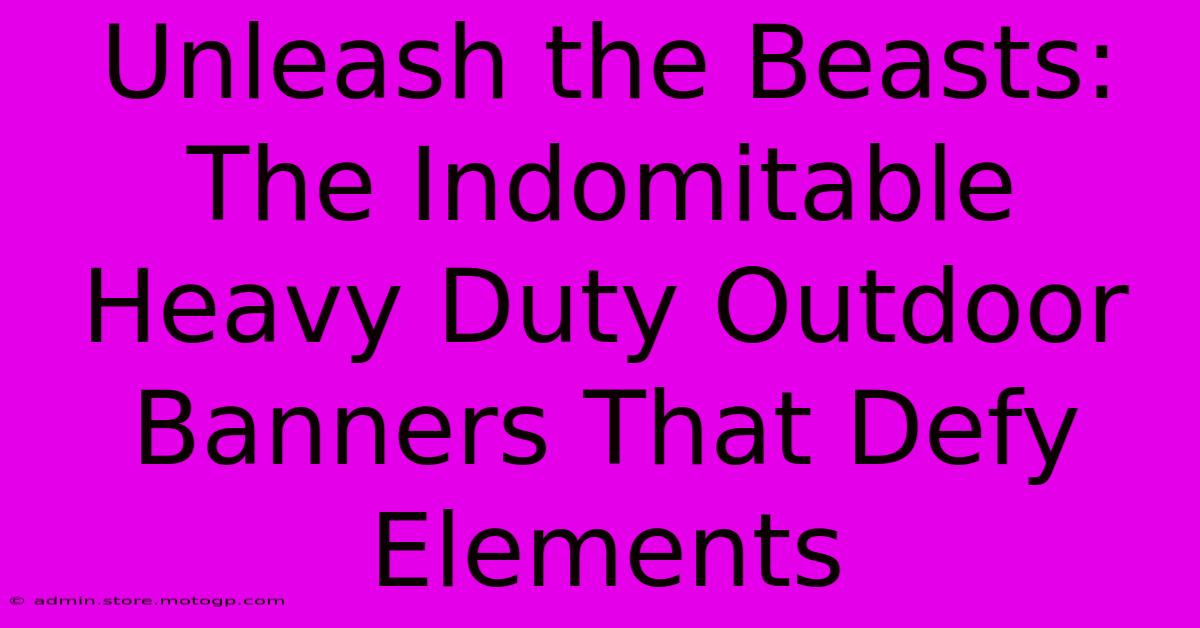 Unleash The Beasts: The Indomitable Heavy Duty Outdoor Banners That Defy Elements