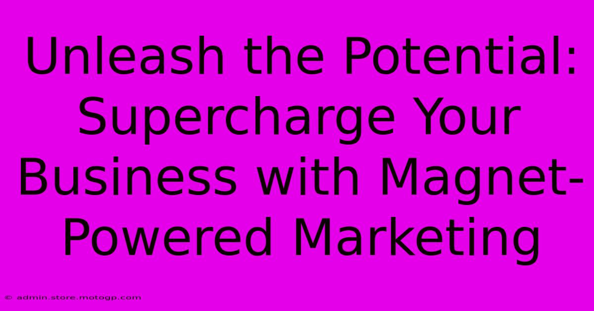 Unleash The Potential: Supercharge Your Business With Magnet-Powered Marketing