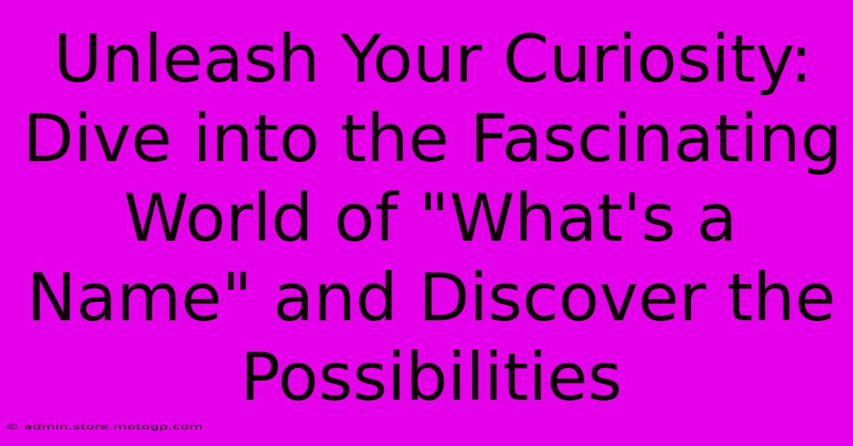 Unleash Your Curiosity: Dive Into The Fascinating World Of 