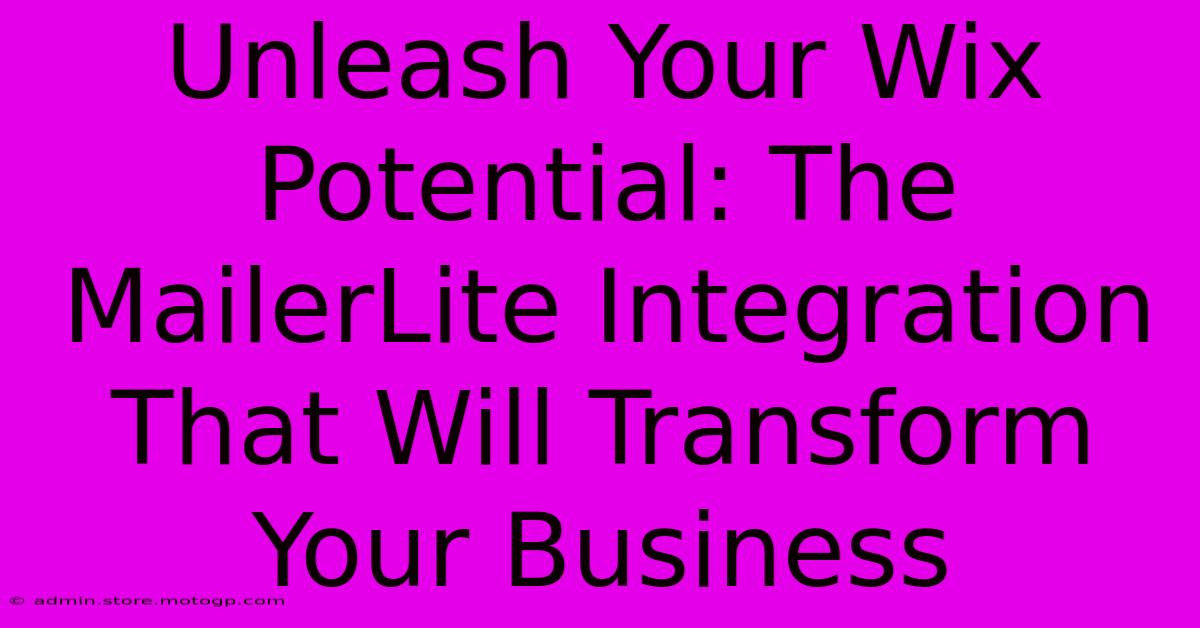 Unleash Your Wix Potential: The MailerLite Integration That Will Transform Your Business