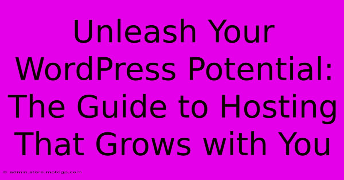 Unleash Your WordPress Potential: The Guide To Hosting That Grows With You