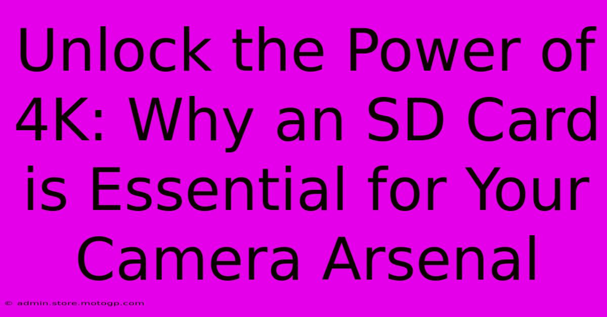 Unlock The Power Of 4K: Why An SD Card Is Essential For Your Camera Arsenal