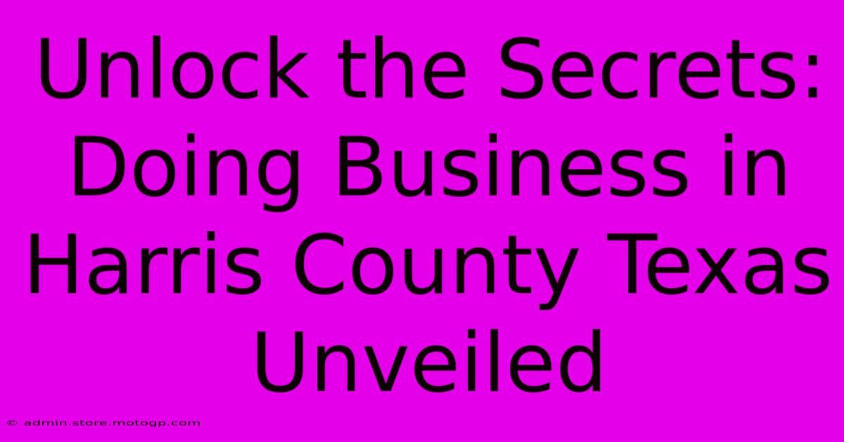 Unlock The Secrets: Doing Business In Harris County Texas Unveiled