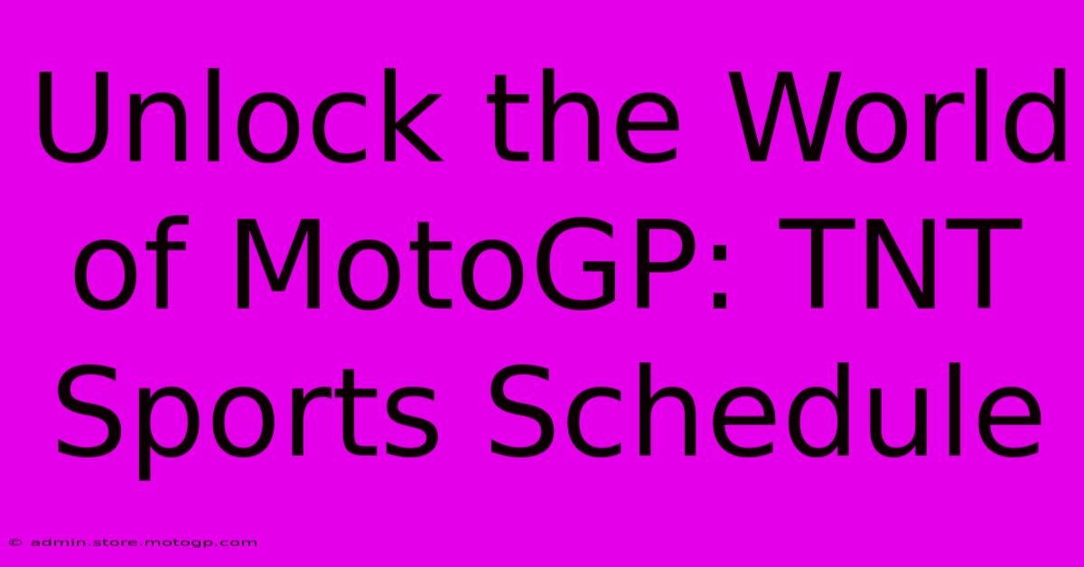 Unlock The World Of MotoGP: TNT Sports Schedule