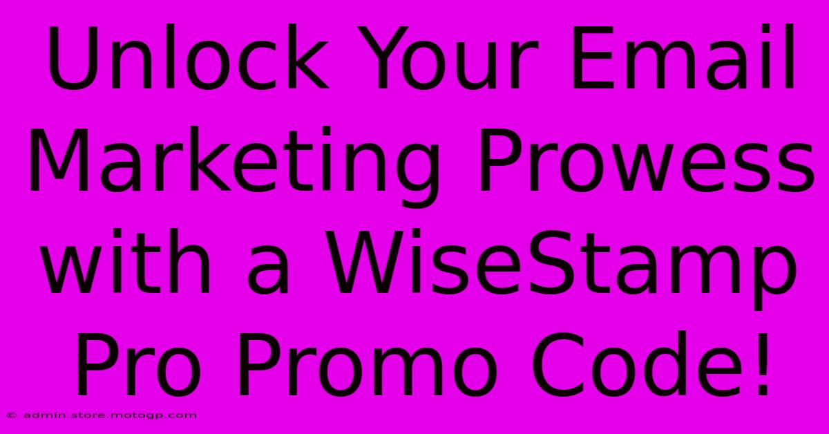 Unlock Your Email Marketing Prowess With A WiseStamp Pro Promo Code!