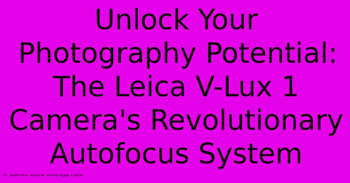 Unlock Your Photography Potential: The Leica V-Lux 1 Camera's Revolutionary Autofocus System