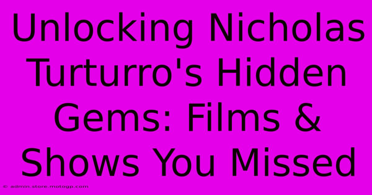 Unlocking Nicholas Turturro's Hidden Gems: Films & Shows You Missed