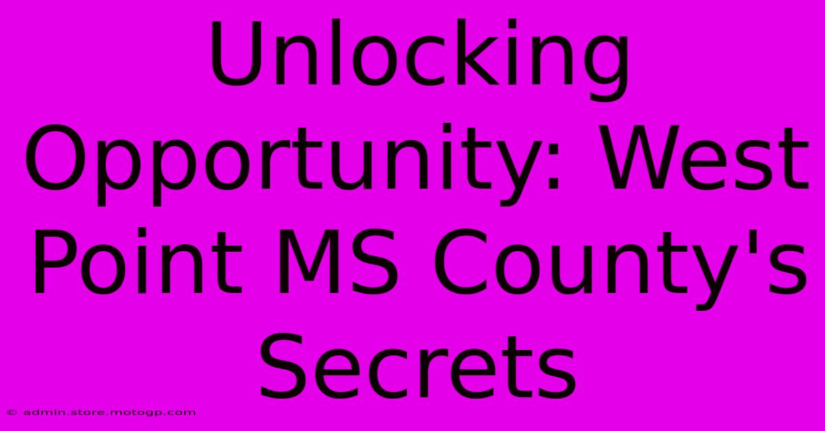 Unlocking Opportunity: West Point MS County's Secrets