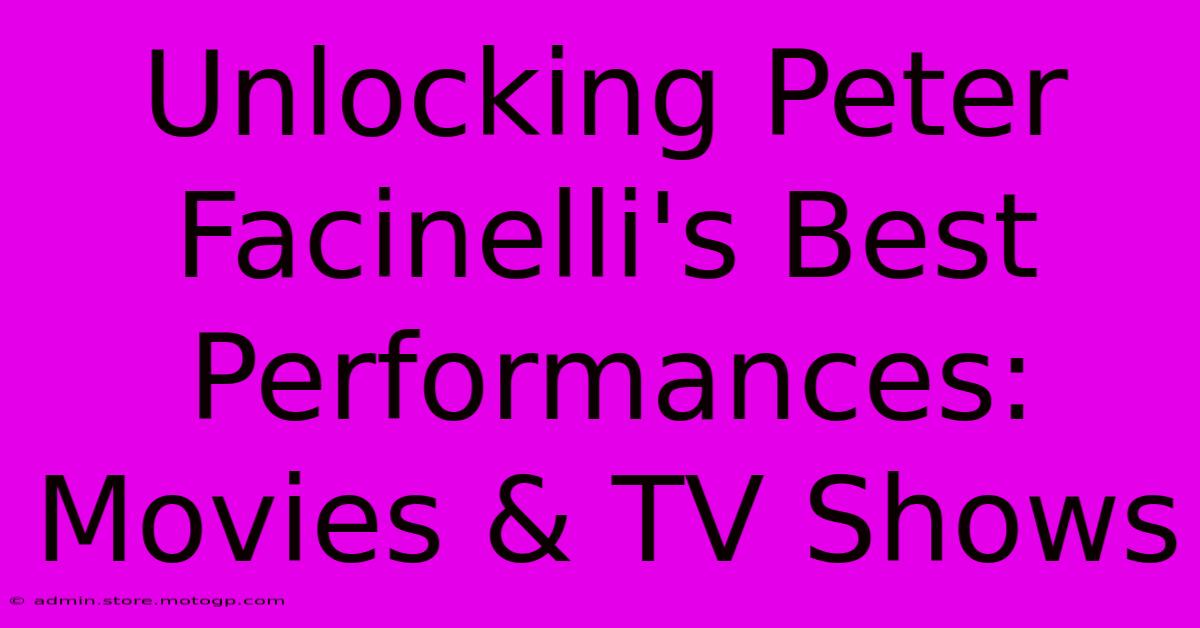 Unlocking Peter Facinelli's Best Performances: Movies & TV Shows