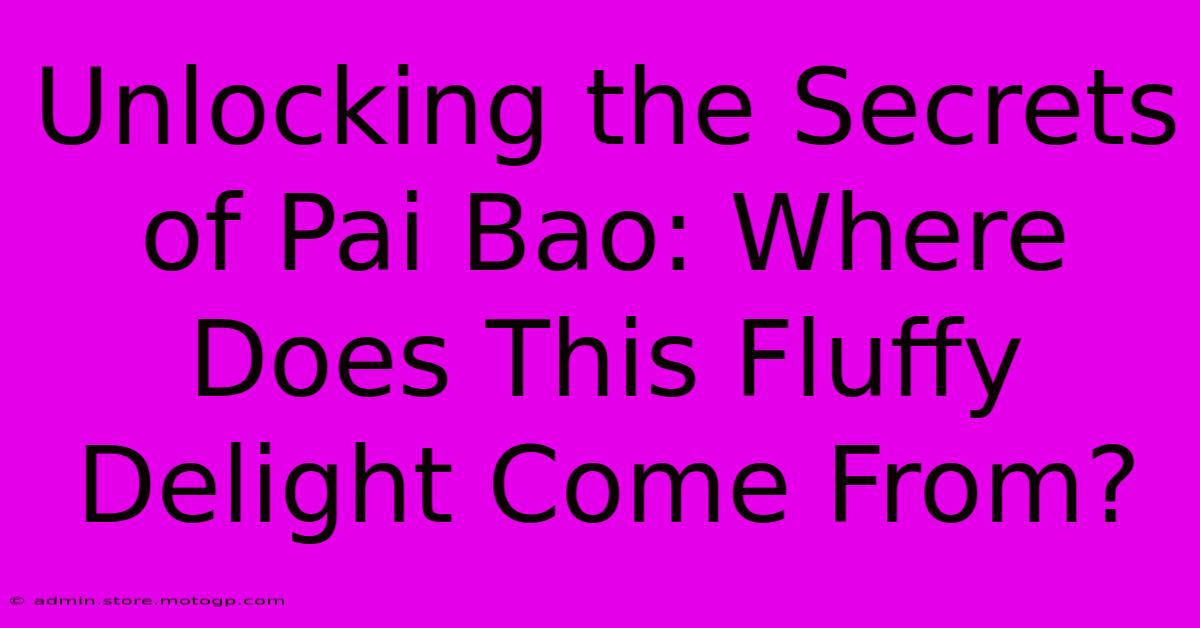 Unlocking The Secrets Of Pai Bao: Where Does This Fluffy Delight Come From?