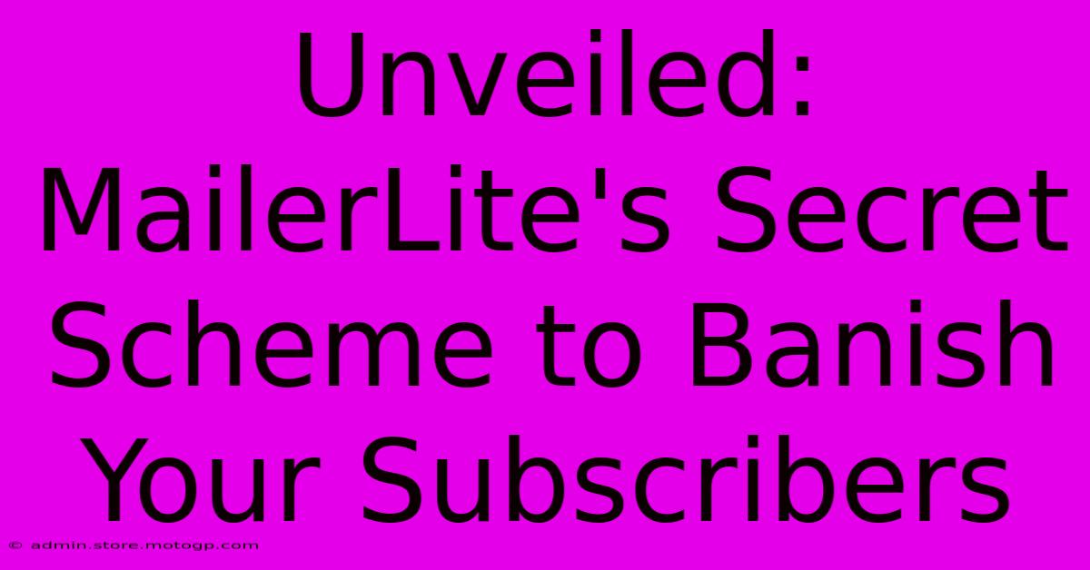 Unveiled: MailerLite's Secret Scheme To Banish Your Subscribers