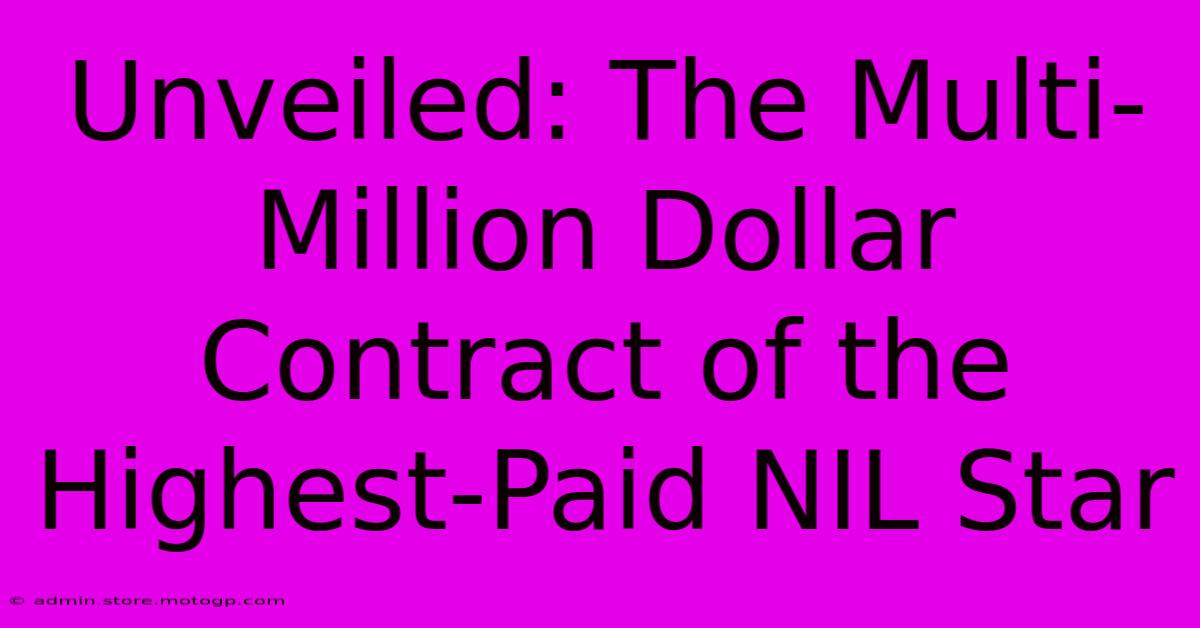 Unveiled: The Multi-Million Dollar Contract Of The Highest-Paid NIL Star