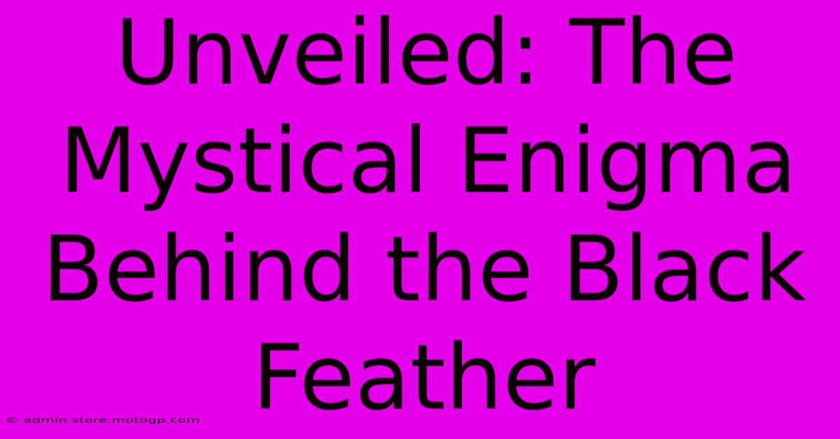 Unveiled: The Mystical Enigma Behind The Black Feather