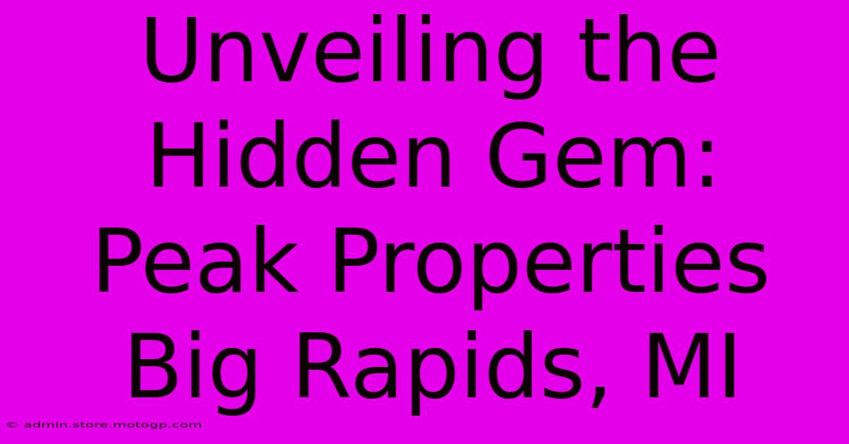 Unveiling The Hidden Gem: Peak Properties Big Rapids, MI