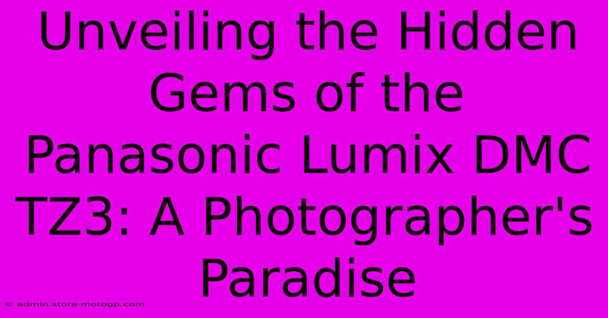 Unveiling The Hidden Gems Of The Panasonic Lumix DMC TZ3: A Photographer's Paradise