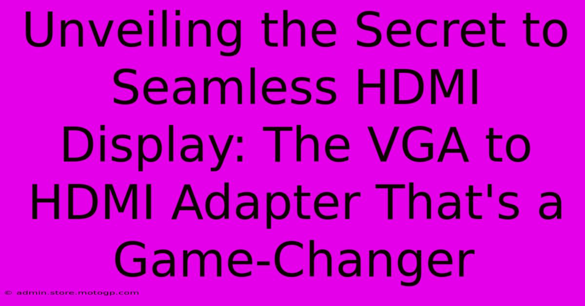 Unveiling The Secret To Seamless HDMI Display: The VGA To HDMI Adapter That's A Game-Changer