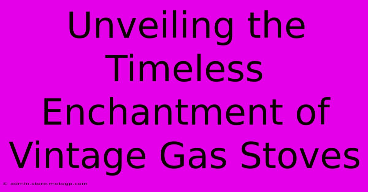 Unveiling The Timeless Enchantment Of Vintage Gas Stoves